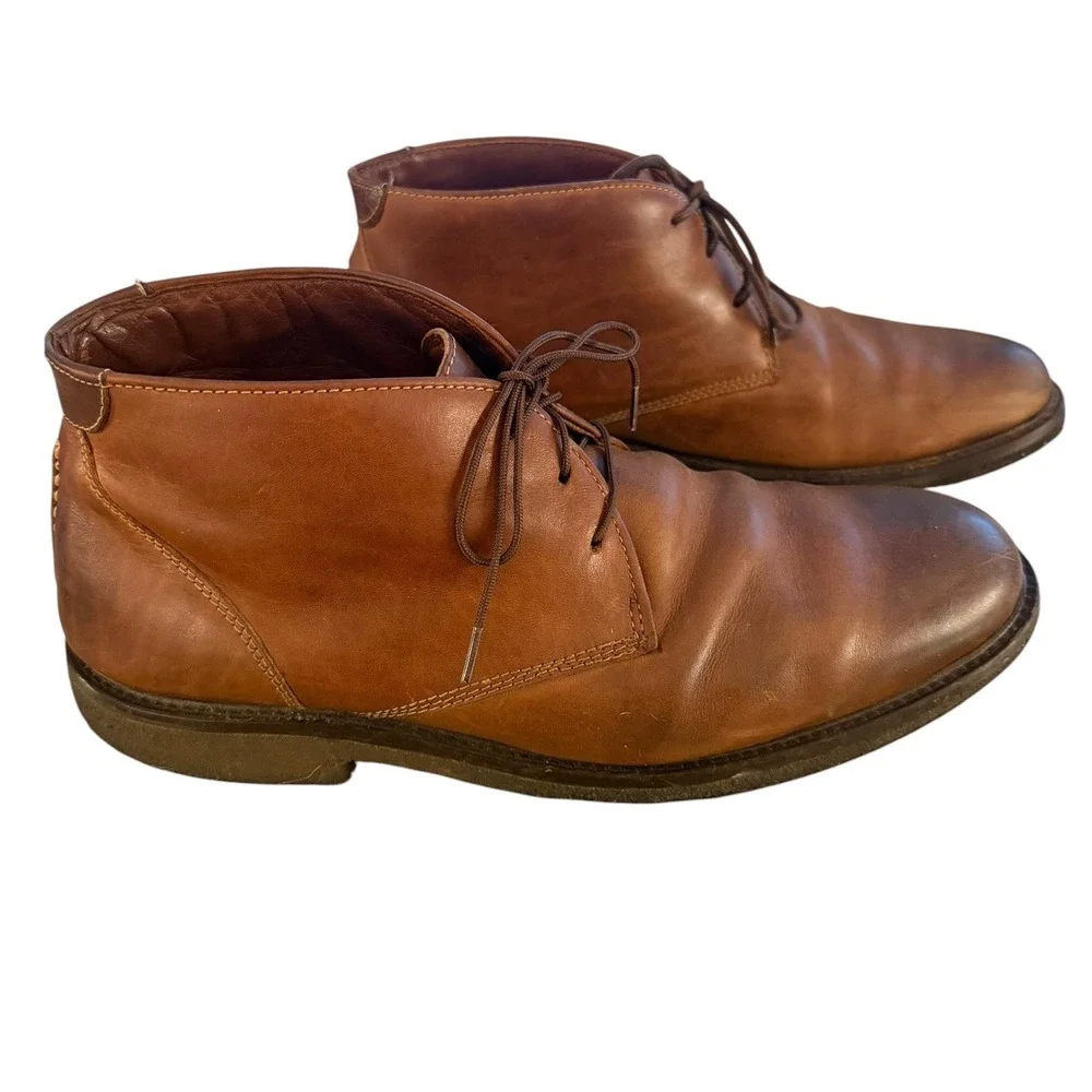 Johnston & Murphy Copeland‎ Chukka Boots Mens Size 10 Tan Brown Tumbled Leather